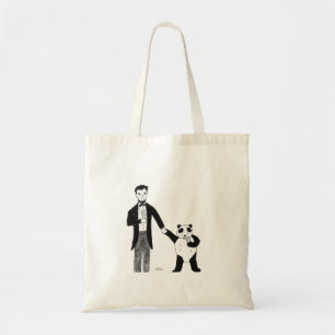 Tote Bag Abraham Lincoln et un panda appréciant la crème