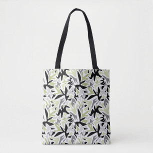Tote Bag Abstract, Black and Green, Youth, Modern, Creative