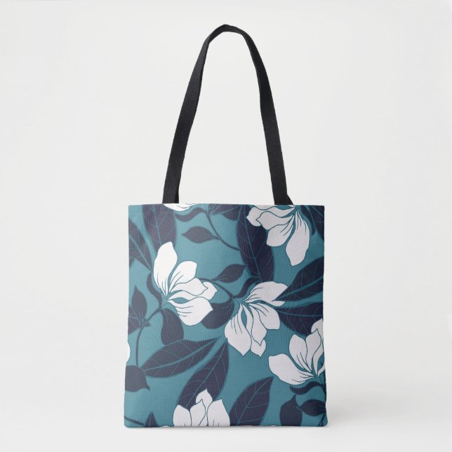 Tote Bag Abstract elegance pattern with floral background.  (Devant)