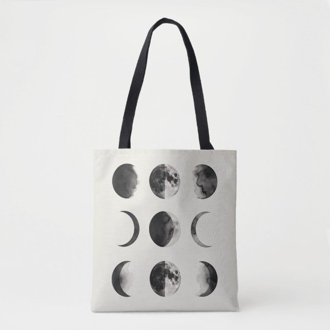 Tote Bag Abstract Moon Phases Wall Art Poster | Minimal Cel (Devant)