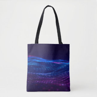 Tote Bag Abstract polygonal space low poly dark background 
