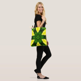 TOTE BAG ABSTRACT YELLOW AND GREEN DRAWING. SAMER BRASIL. 3