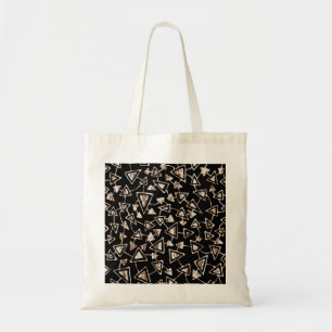 Tote Bag Abstrait 021112 - Peinture rouillée sur noir
