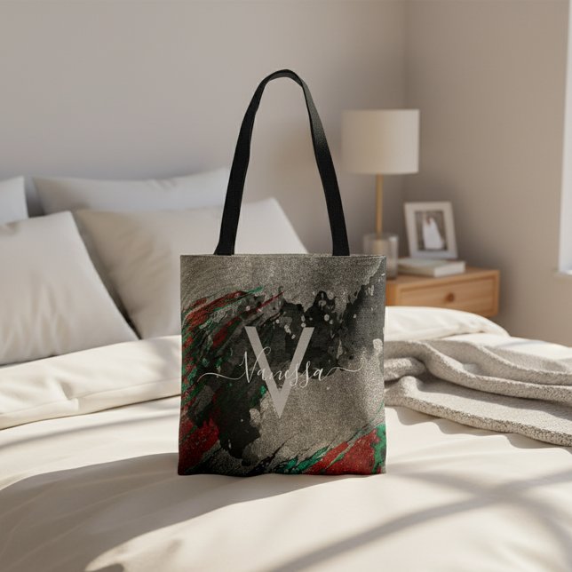 Tote Bag Abstrait artistique Glam Faux Glitterie or (Créateur téléchargé)