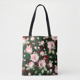 Tote Bag Abstrait continu joli motif tiré fleurir ou