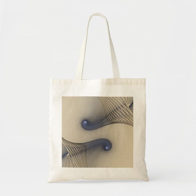 Tote Bag Abstrait de la spirale bleue entrelacée (Devant)