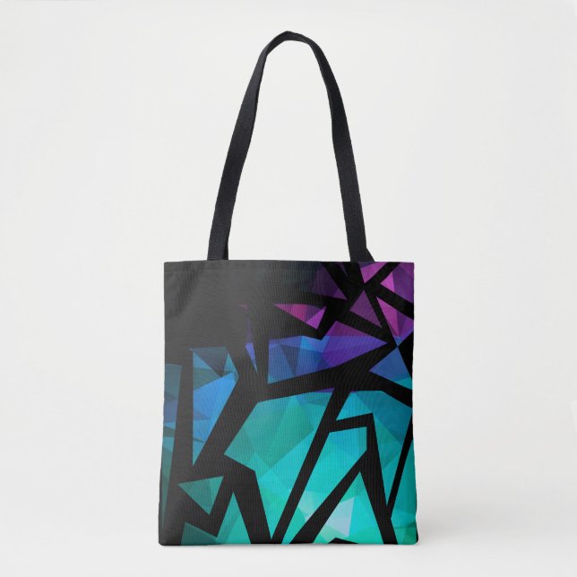 Tote Bag Abstrait graffiti polygonal moderne dar géométriqu (Devant)