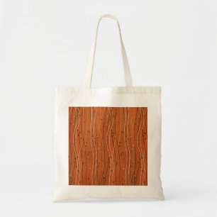 Tote Bag Abstrait japonais Wavy Red Stripes