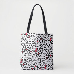 Tote Bag Abstrait noir blanc