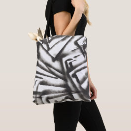 Tote Bag Abstrait noir et blanc