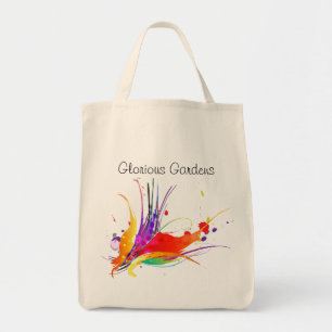 Tote Bag Abstrait Oiseau de Paradise Paint Splatter
