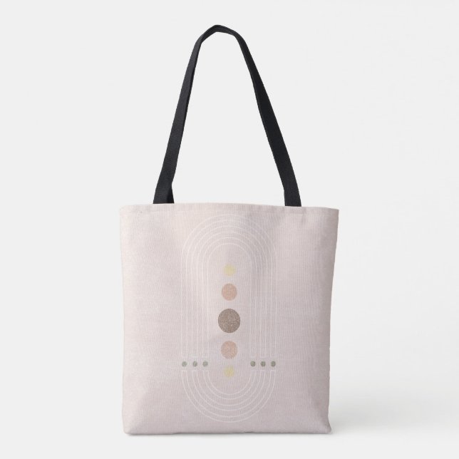 Tote Bag Abstrait rose du milieu du siècle (Dos)