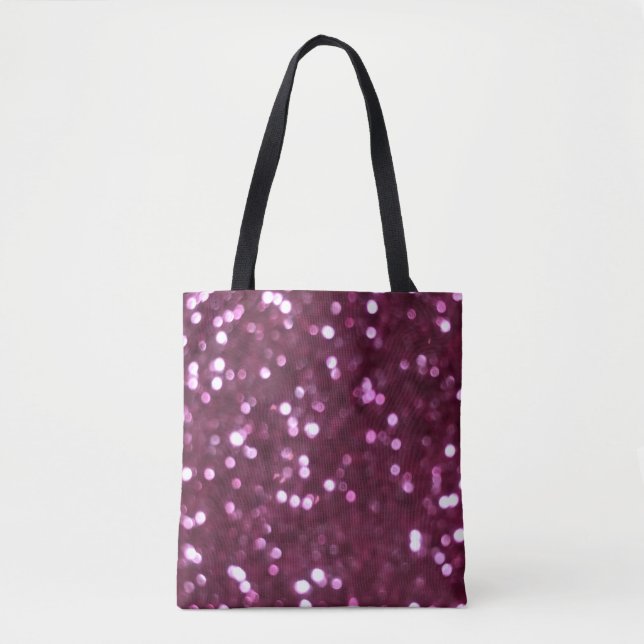Tote Bag Abstrait rose, lumières déconcentrées bokeh. (Devant)