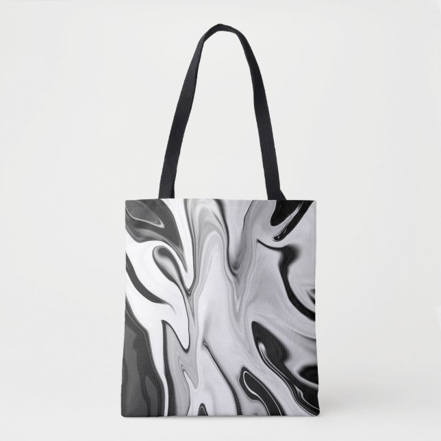 Tote Bag Abstraite élégante couleur rétro fluide numérique (Devant)