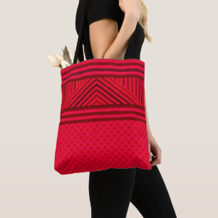 Tote Bag Abstraits pois rayés à rayures