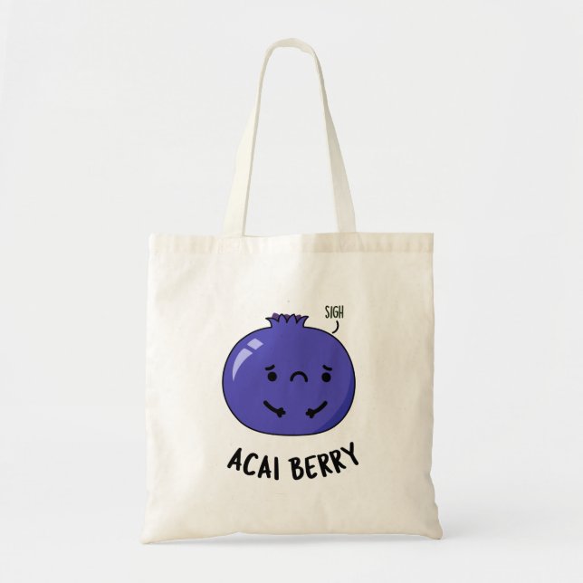 Tote Bag Acai Berry Funny Fruit Pun (Devant)