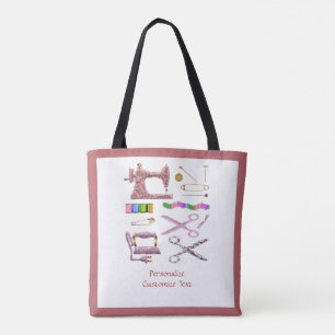 Tote Bag Accessoires de couture vintages pour la mesure Sea