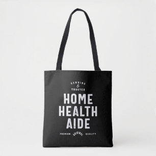 Tote Bag Accueil Aide en santé Titre du travail Cadeau
