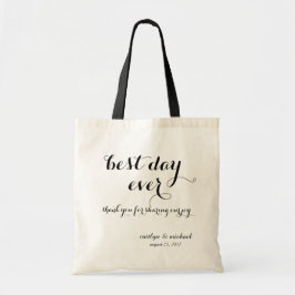 Tote Bag Accueil d'invité de mariage : le meilleur jour