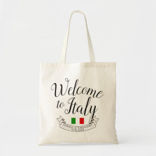 Tote Bag Accueillez à la coutume de mariage de destination