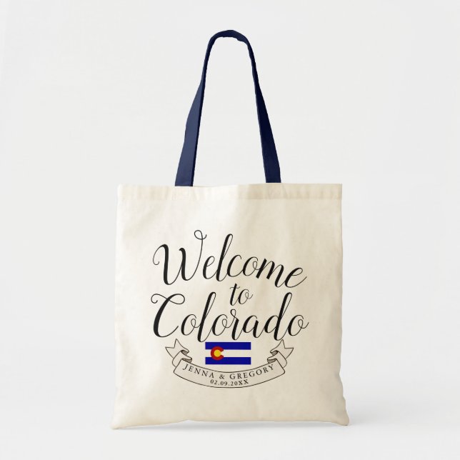 Tote Bag Accueillez à la coutume de mariage de destination (Devant)