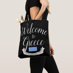 Tote Bag Accueillez à la coutume de mariage de destination