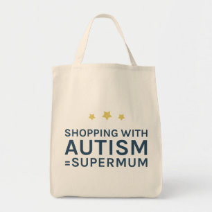 Tote Bag Achat avec l'autisme Supermum Fourre-tout