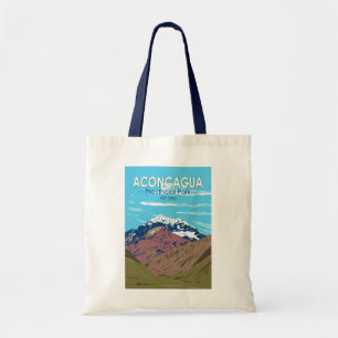 Tote Bag Aconcagua Provincial Park Argentina Voyage Vintage