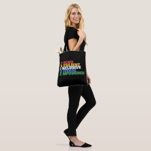 Tote Bag Acronyme de fierté handicapée Typographie noire en