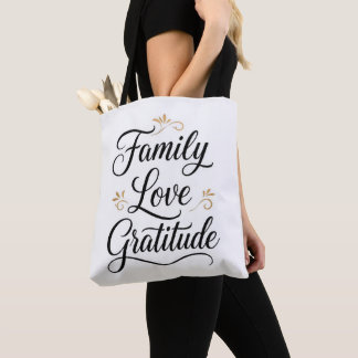 Tote Bag Action de grâce Famille Gratitude