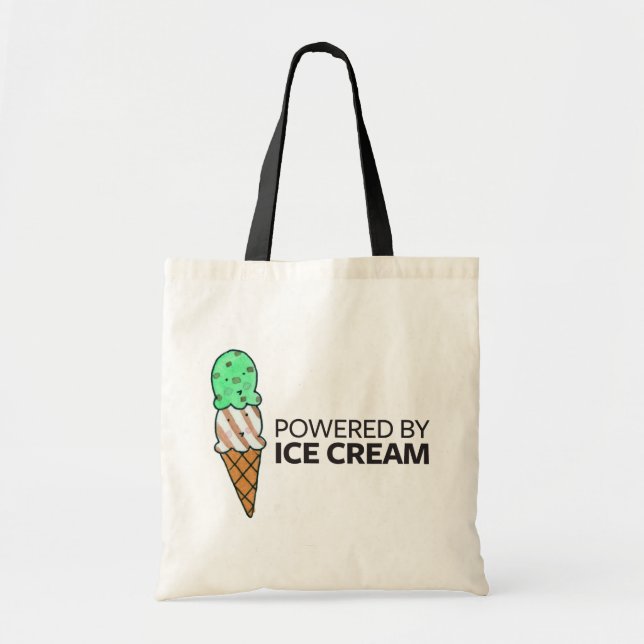 Tote Bag Actionné par la crème glacée (Devant)