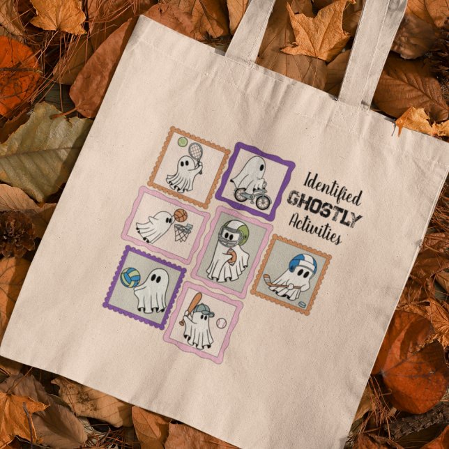Tote Bag Activités de fantôme - Fantômes physiquement actif (This item is for display purposes only to illustrate the design element. )