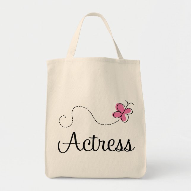 Tote Bag Actrice rose mignonne de papillon (Devant)
