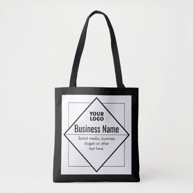 Tote Bag Add Your Logo Customizable Template (Devant)