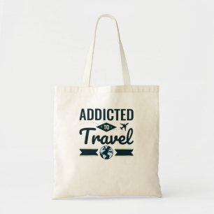 Tote Bag Addicité aux Voyageurs Touristes Voyageurs Wanderl