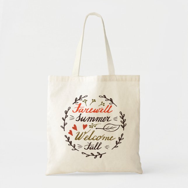 Tote Bag adieu été bienvenue automne (Devant)