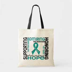 Tote Bag Admirer de soutien honorant le Cancer 9 ovarien