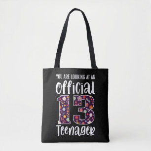 Tote Bag Adolescente officielle 13 ans 13e anniversaire