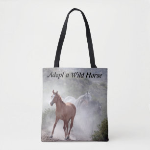 Tote Bag Adoptez un cheval sauvage