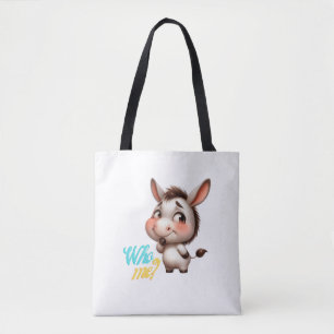 Tote Bag Adorable âne pour Noël 2024 - Cadeau parfait