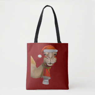 Tote Bag Adorable Chameau Mignon Portant un Chapeau de Père