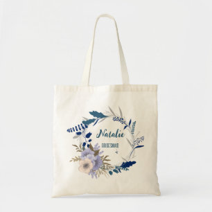 Tote Bag Adorable colle bleu floral Bride tribu tendance