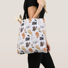 Tote Bag Adorable Kitty Cats Imprimer