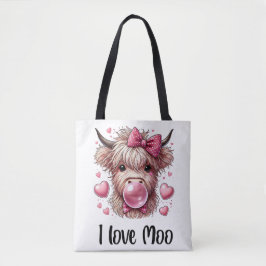 Tote Bag Adorable Vache de Saint-Valentin