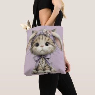TOTE BAG ADORABLES CHATONS THÉMATIQUES DE PÂQUES ORIGINAUX