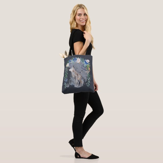 Tote Bag adorateurs de loup gris mignon (Sur le modèle)