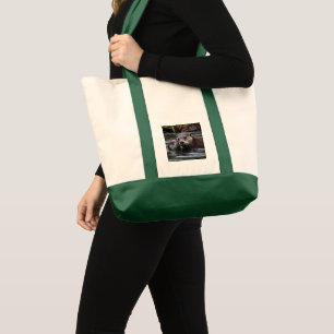 Tote Bag **"Adrift in Love : Mummy and Baby Otter"**