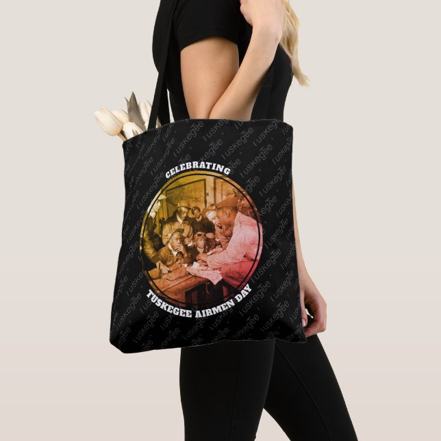 Tote Bag AÉRONEURS TUSKEGEE Personnalisés (De près)