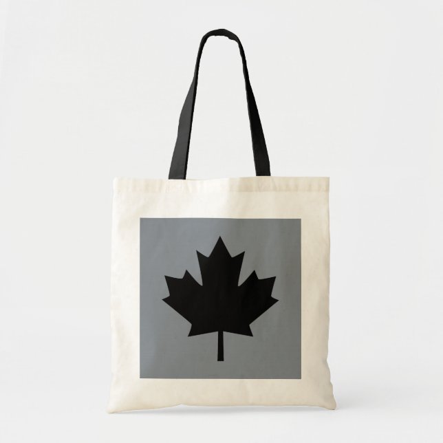 Tote Bag Affichage de Canadian Black Maple Leaf (Devant)
