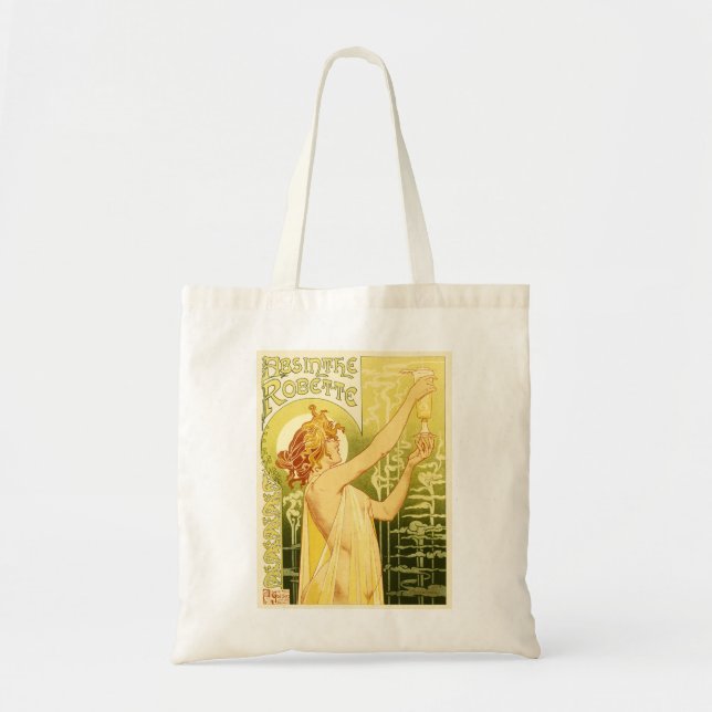 Tote Bag Affiche d'art vintage d'Absinthe (Devant)
